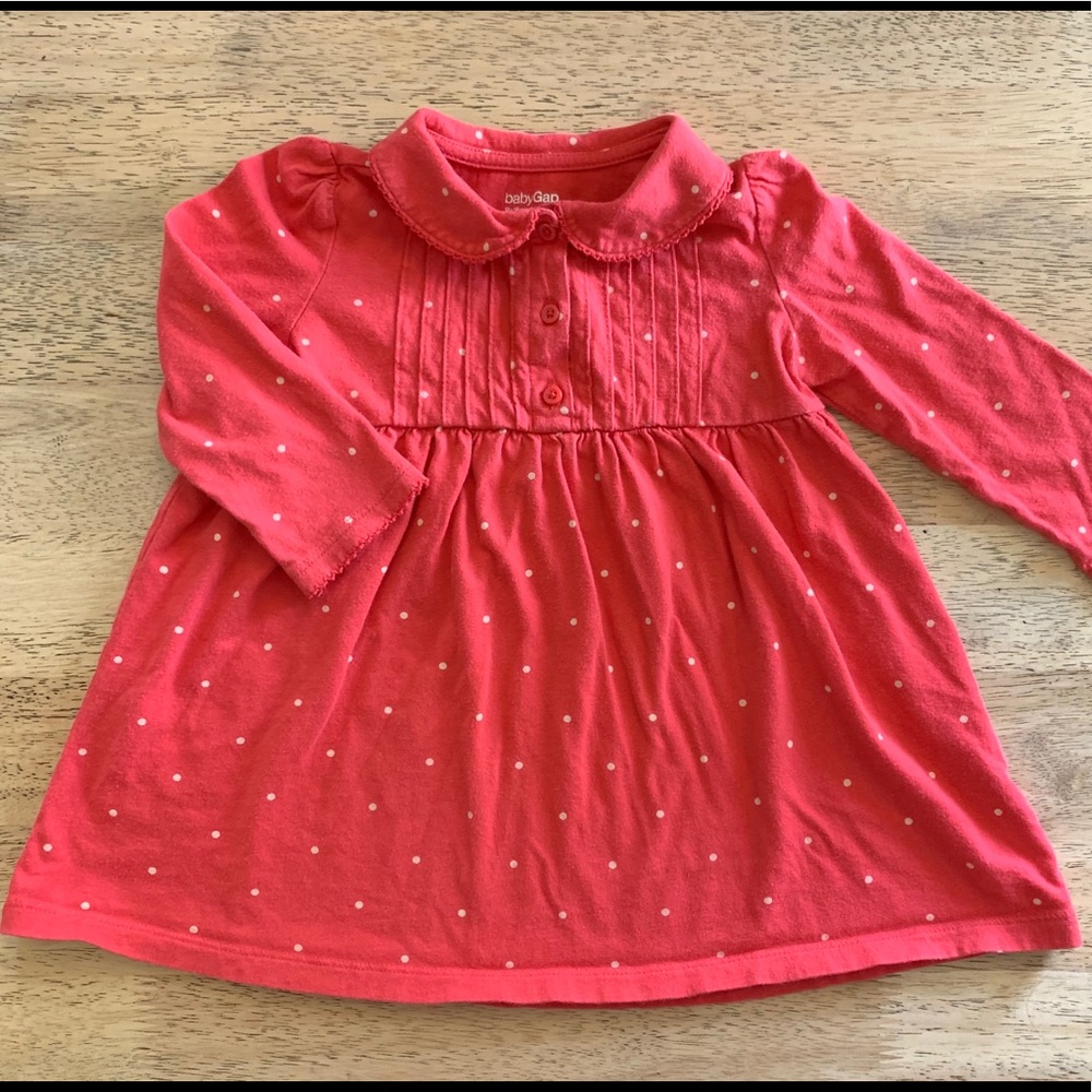 BabyGAP coral polka dot dress
